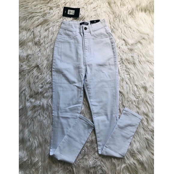 Fashion Nova Denim - High Waisted White Fashion Nova Jeans